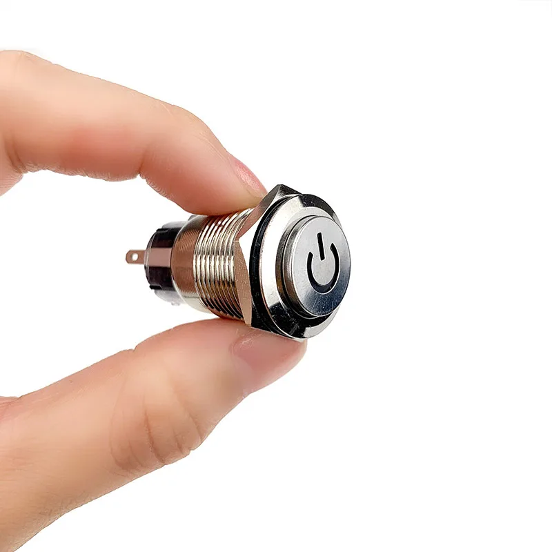 19mm Metal button switch momentary latching auto seat heating switches waterproof LED elevator 3V 5V 6V 36V 110V 220V | Обустройство