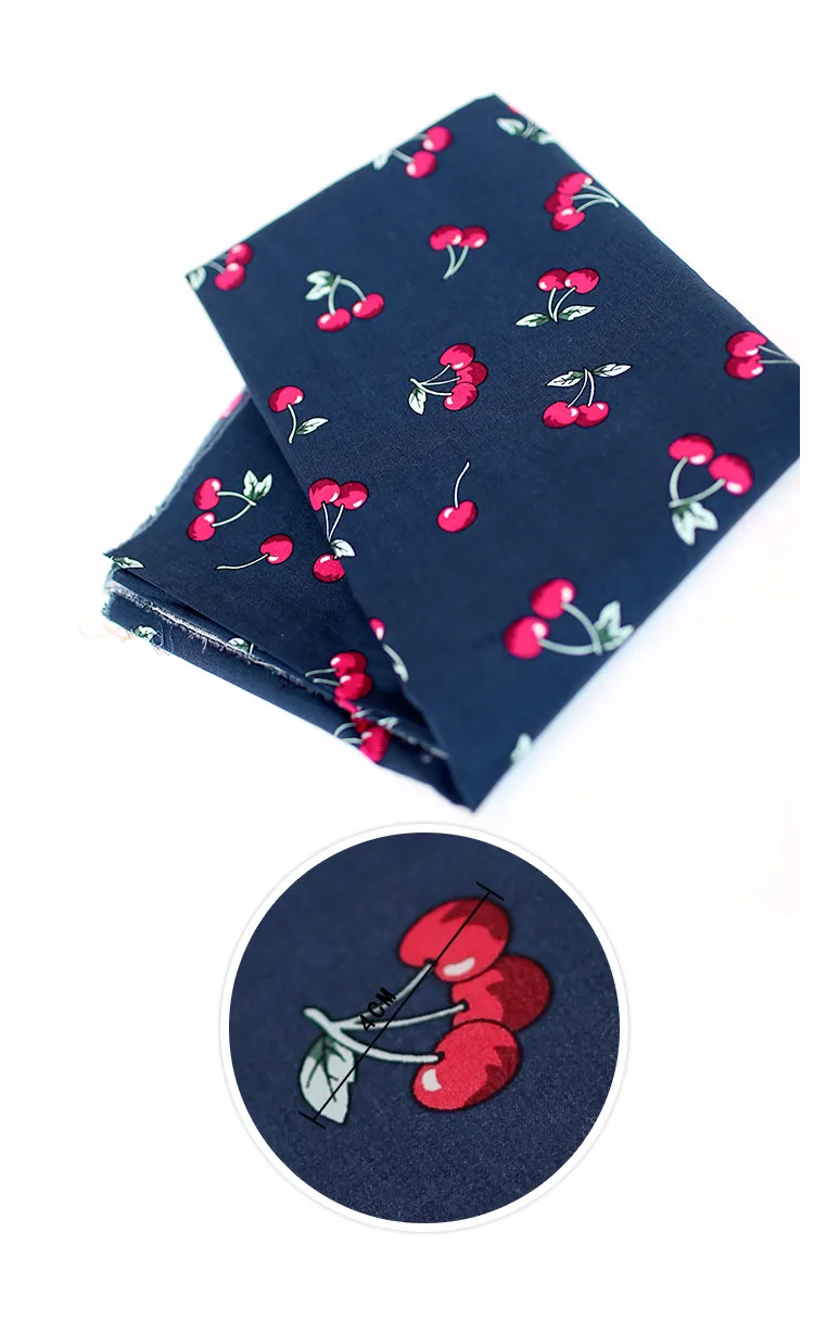 Вишневые 100 хлопчатобумажные ткани с принтом ткань для постельного белья