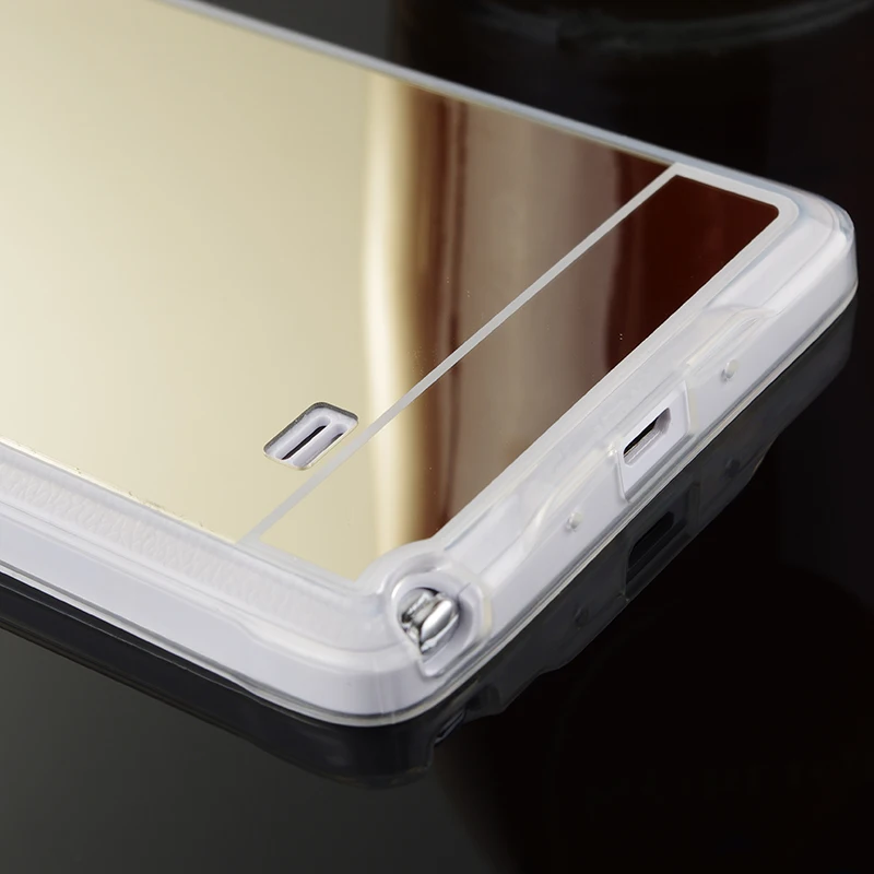 Роскошный блестящий зеркальный чехол для samsung Galaxy Note 3 4 5 прозрачный Ультратонкий