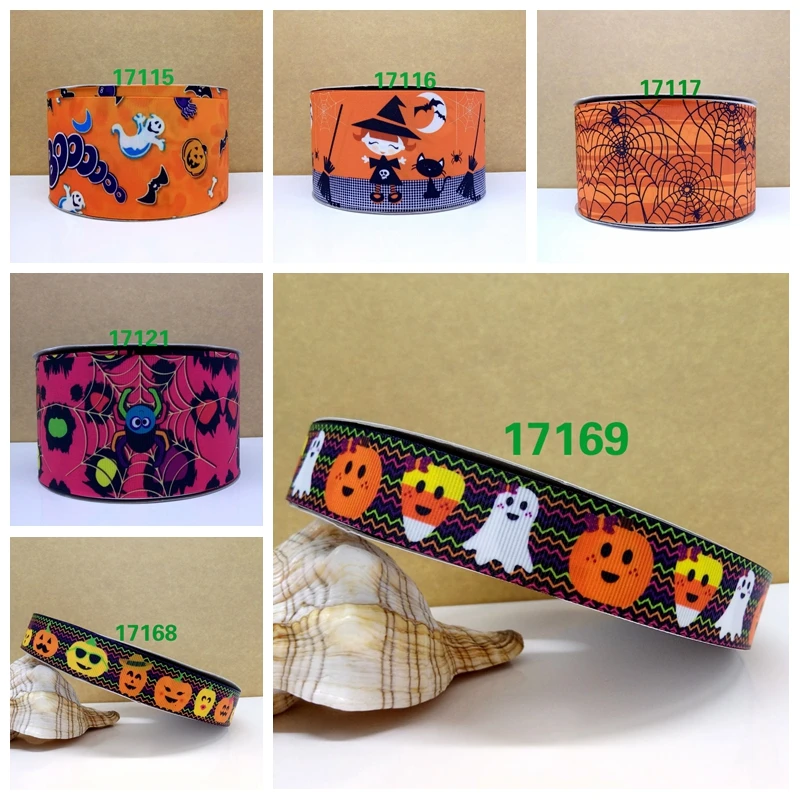 Бесплатная доставка 50 ярдов Хэллоуин печатных grosgrain ленты 17169|halloween printed ribbon|printed ribbongrosgrain ribbon |