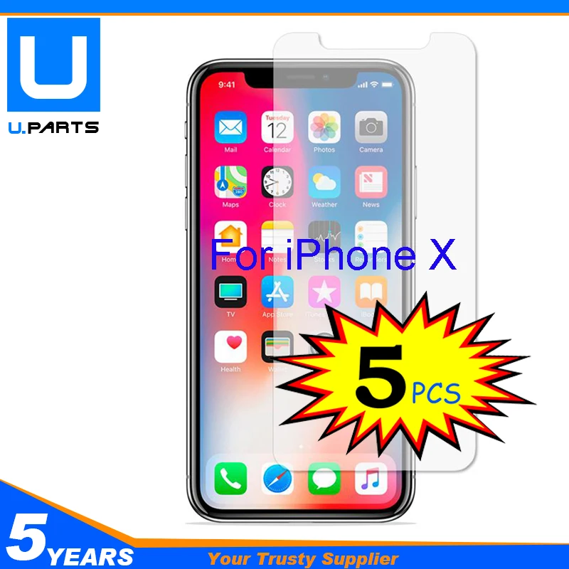 

Защитное стекло для Apple iPhone X, 10, Ten, A1865, A1901, A1902, 5 шт./лот
