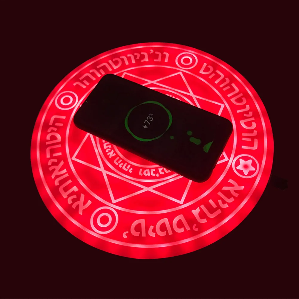 Qi сертифицировано подсветкой Pad магический набор портативный быстрой зарядки