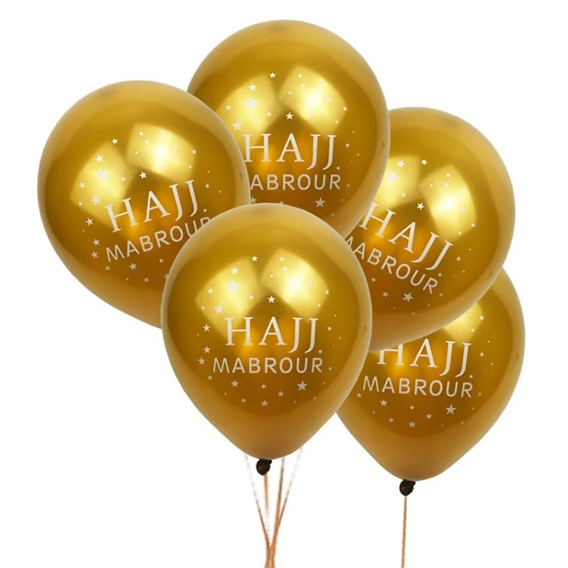 10pcs EID MUBARAK gold letter balloons Ramadan Decoration 10'' Gold Silver EID Balloons For Muslim EID party supplies