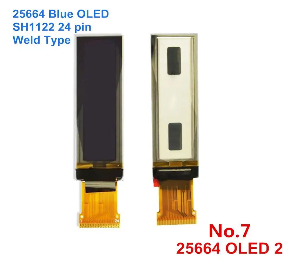 25664 OLED 2 24pin 2,0" межсоединений интегральных схем I2C OLED дисплей модуль SPI экран 256*64 25664 горошек 31pin белого и синего цветов на выбор, SH1122 Водительская подушка безопасности припоя pin-код - Цвет: 25664 OLED 2 24pin