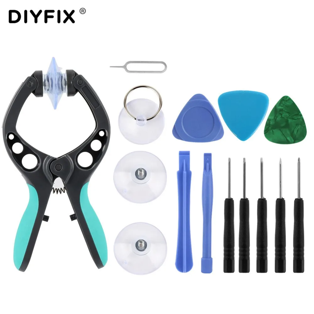 

DIYFIX 13 in 1 Mobile Phone Repair Tool Kit Pry Opening Tool Pliers Screwdriver Set for Laptop Computer Phone Hand Tools Set