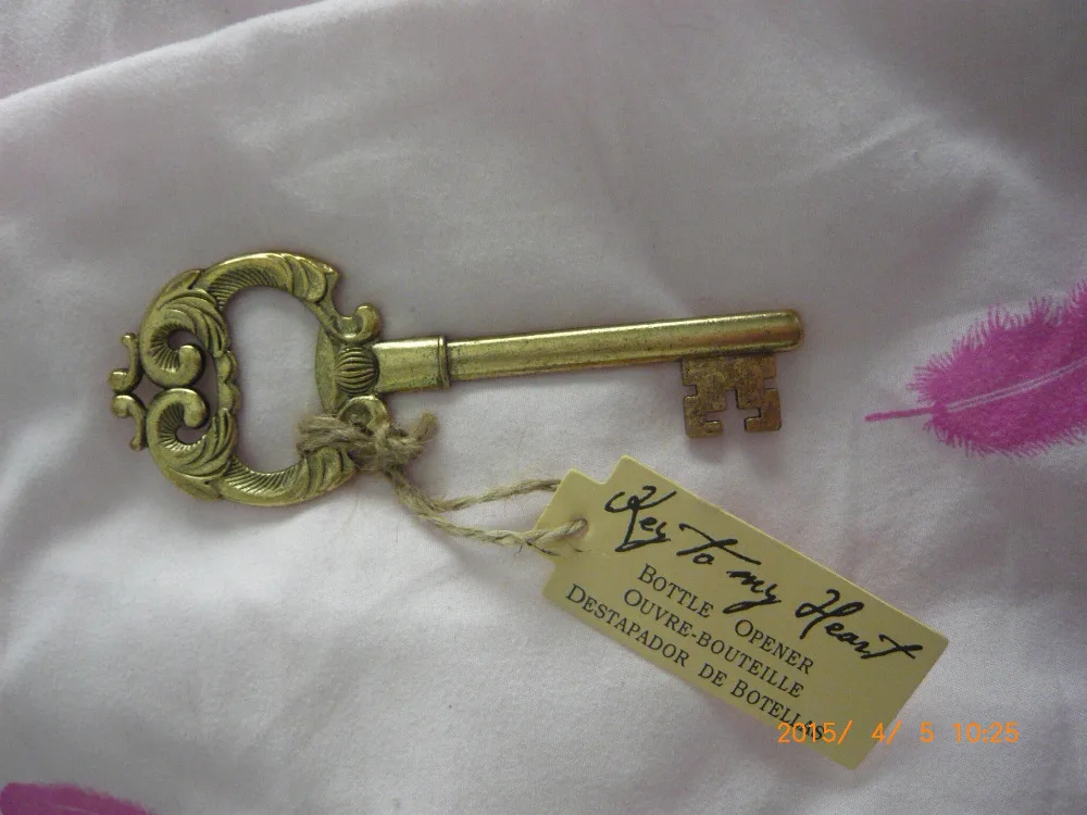 wedding party favor gift and giveaways for guests--&quotKey to My Heart&quot Antique Bottle Opener souvenir 80pcs/lot | Дом и сад