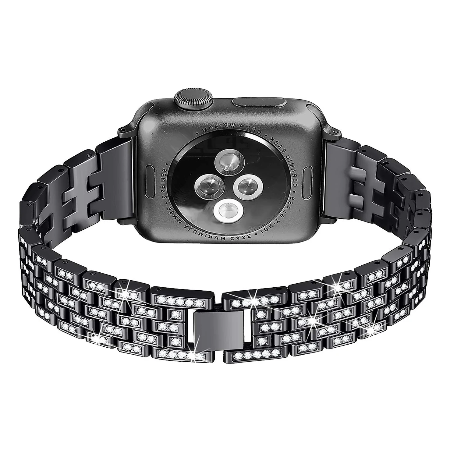 Бриллиантовый браслет ремешок для Apple Watch Band 42 мм 38 мм Женский браслет из нержавеющей стали для Apple Watch 40 мм 44 мм Серия 1 2 3 4 5