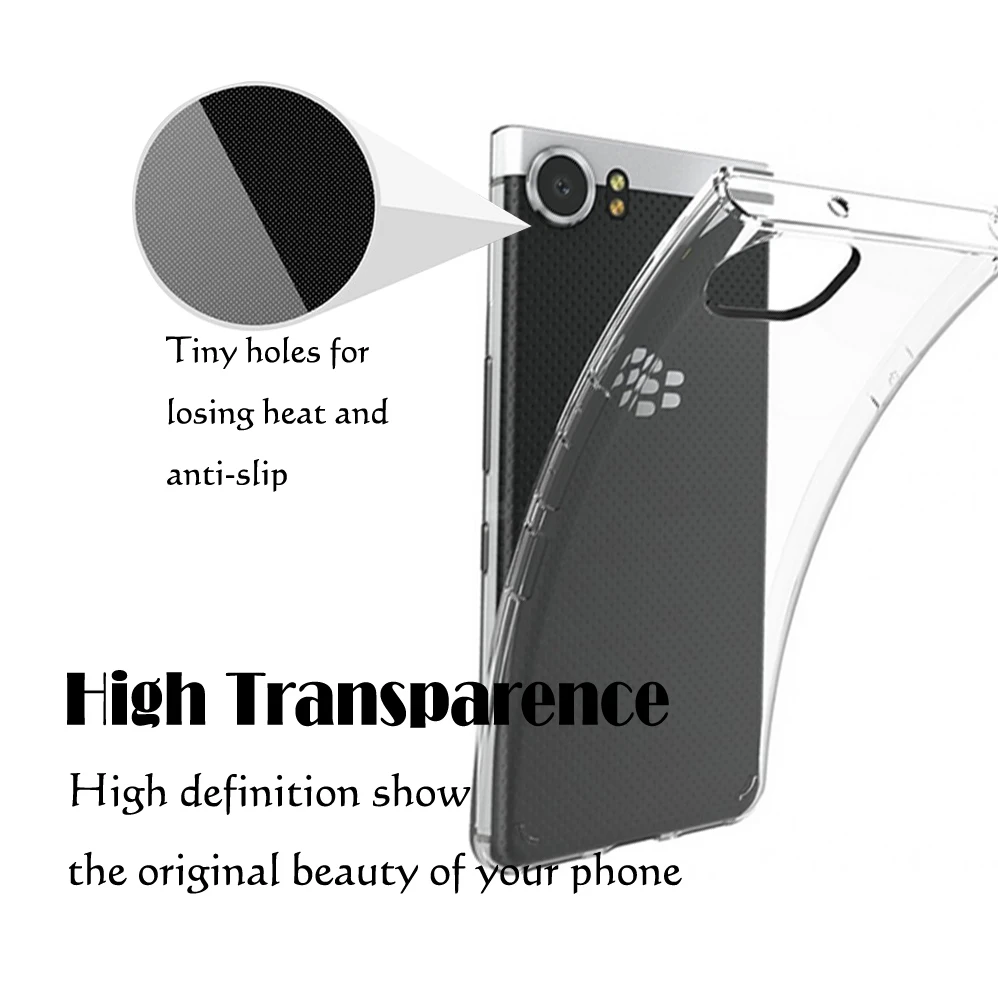 Прозрачный чехол для Blackberry Motion мягкий из ТПУ прозрачный тонкий