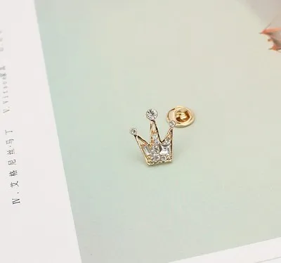 Мужская мода броши мини-корона золото серебро унисекс аксессуар для рубашки