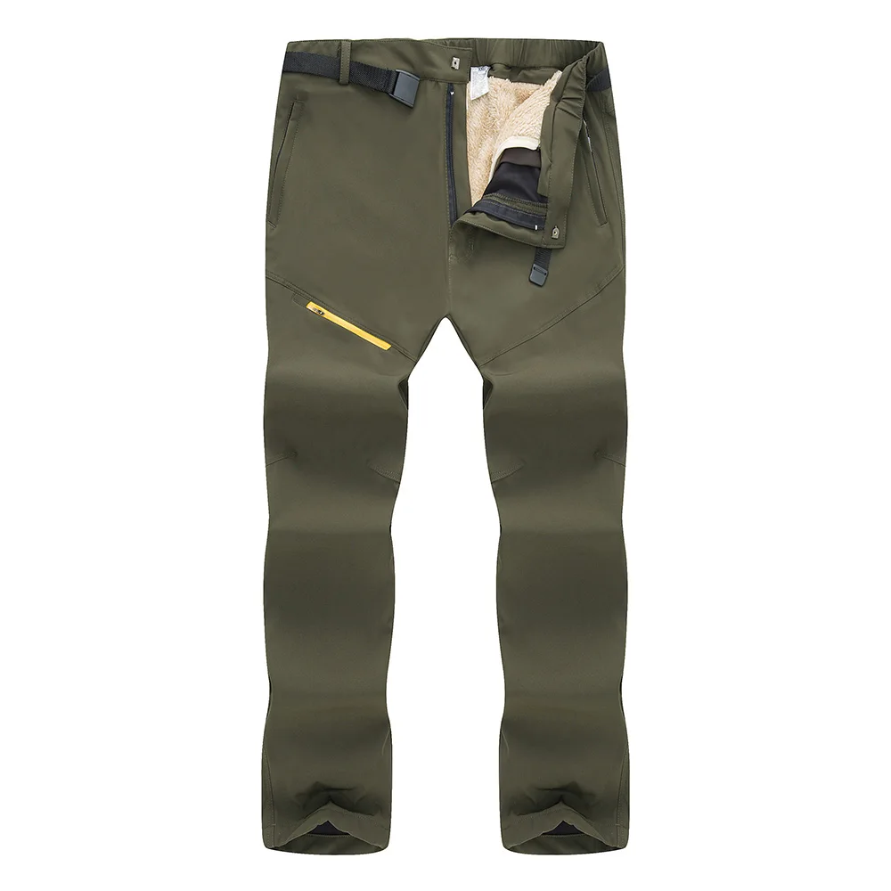 army green Goexplore ore, мужские лыжные штаны, уличные спортивные штаны, походные, походные, треккинговые, ветрозащитные, для альпинизма, софтшелл, теплые, плотные, водонепроницаемые, мужские брюки - Цвет: army green