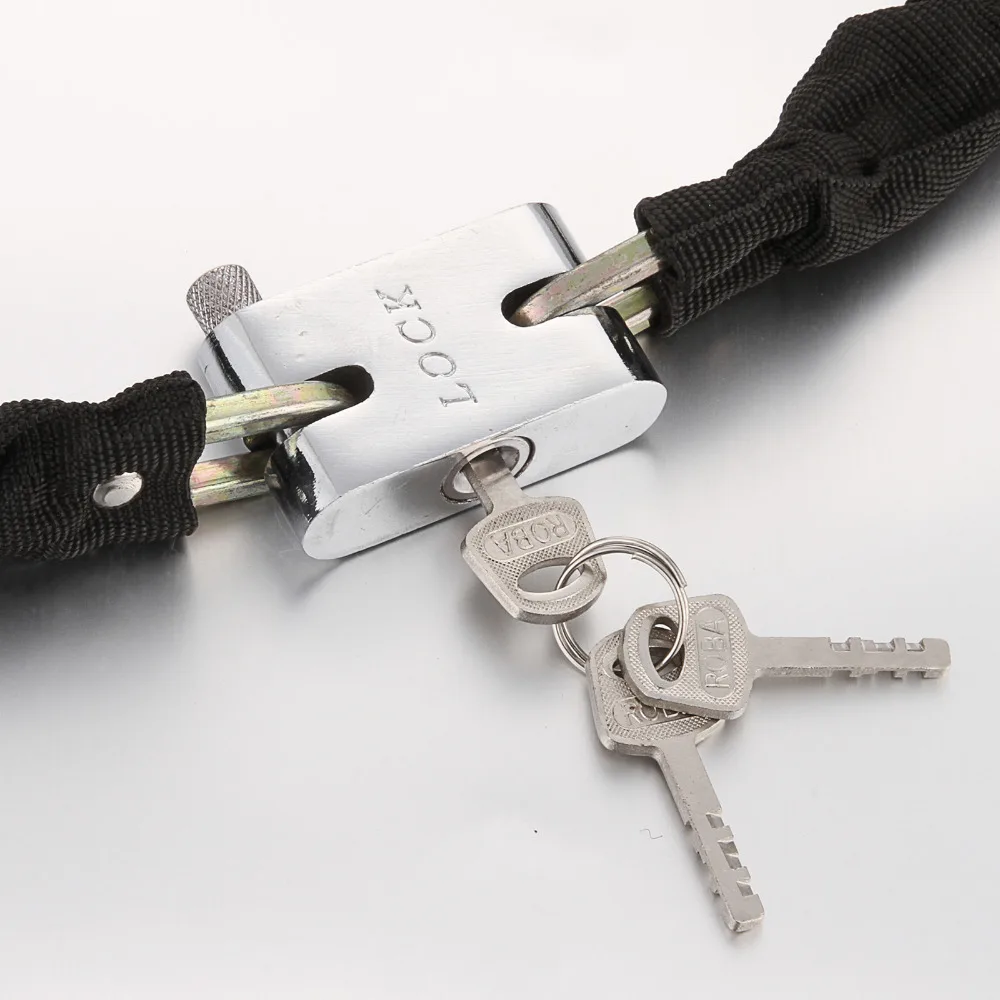 85 см сталь цепи Pad Lock для велосипеда мотоцикл Скутер Anti Theft велосипедный замок