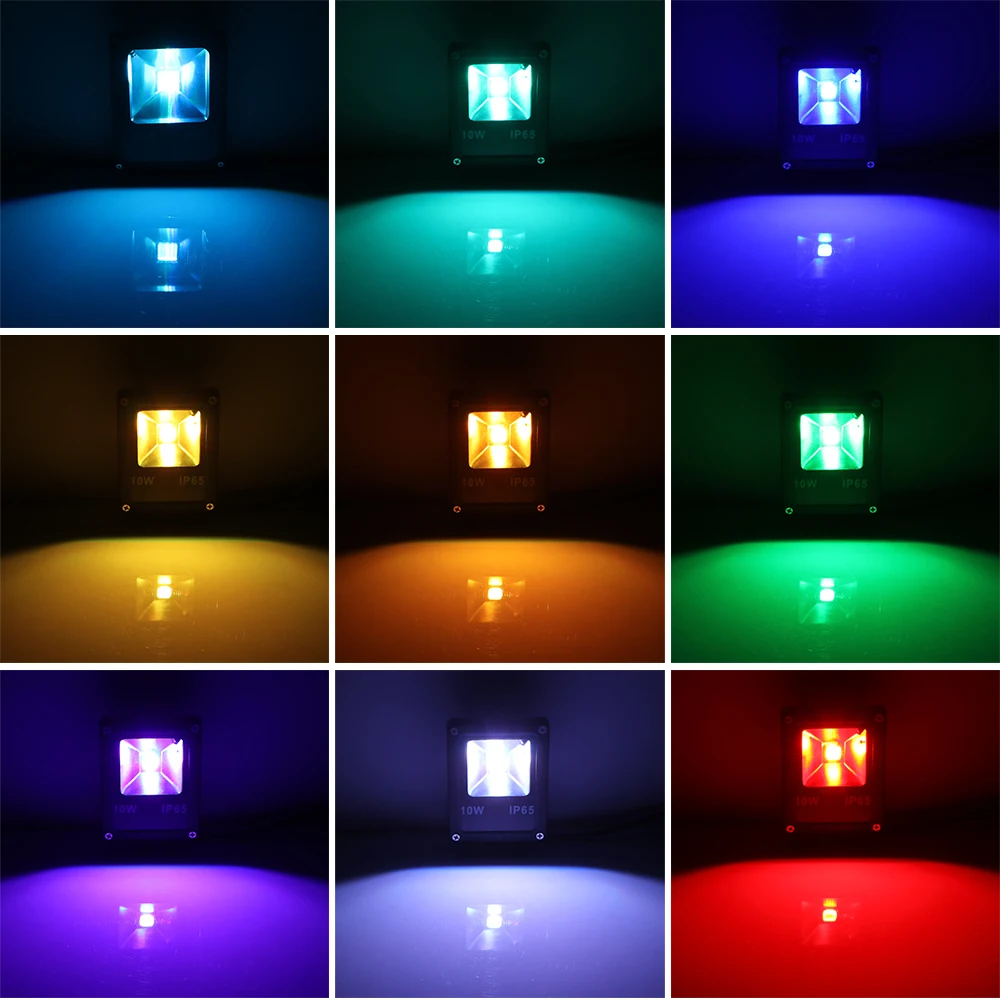 20 Вт RGB Светодиодная лампа для газона прожектор пульт дистанционного управления