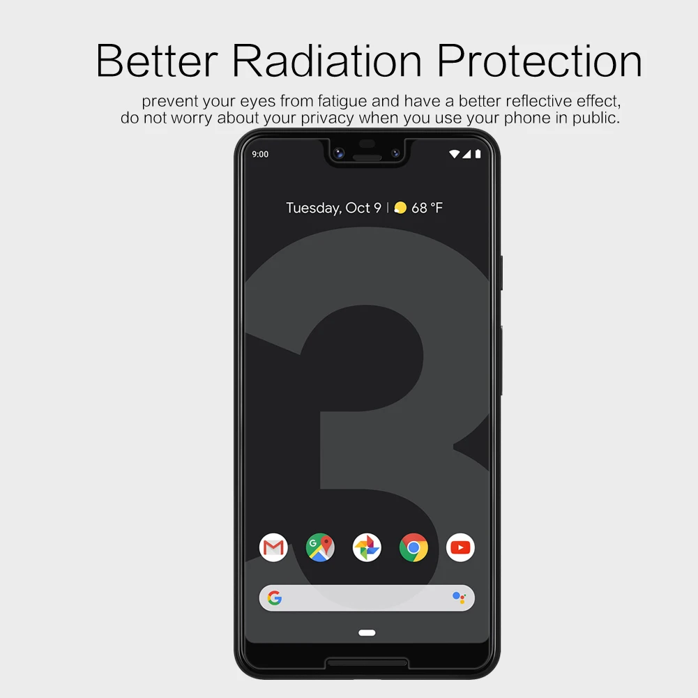 Протектор экрана для Google Pixel 3 XL Nillkin прозрачная/матовая мягкая пластиковая пленка для Google Pixel3 XL 3XL