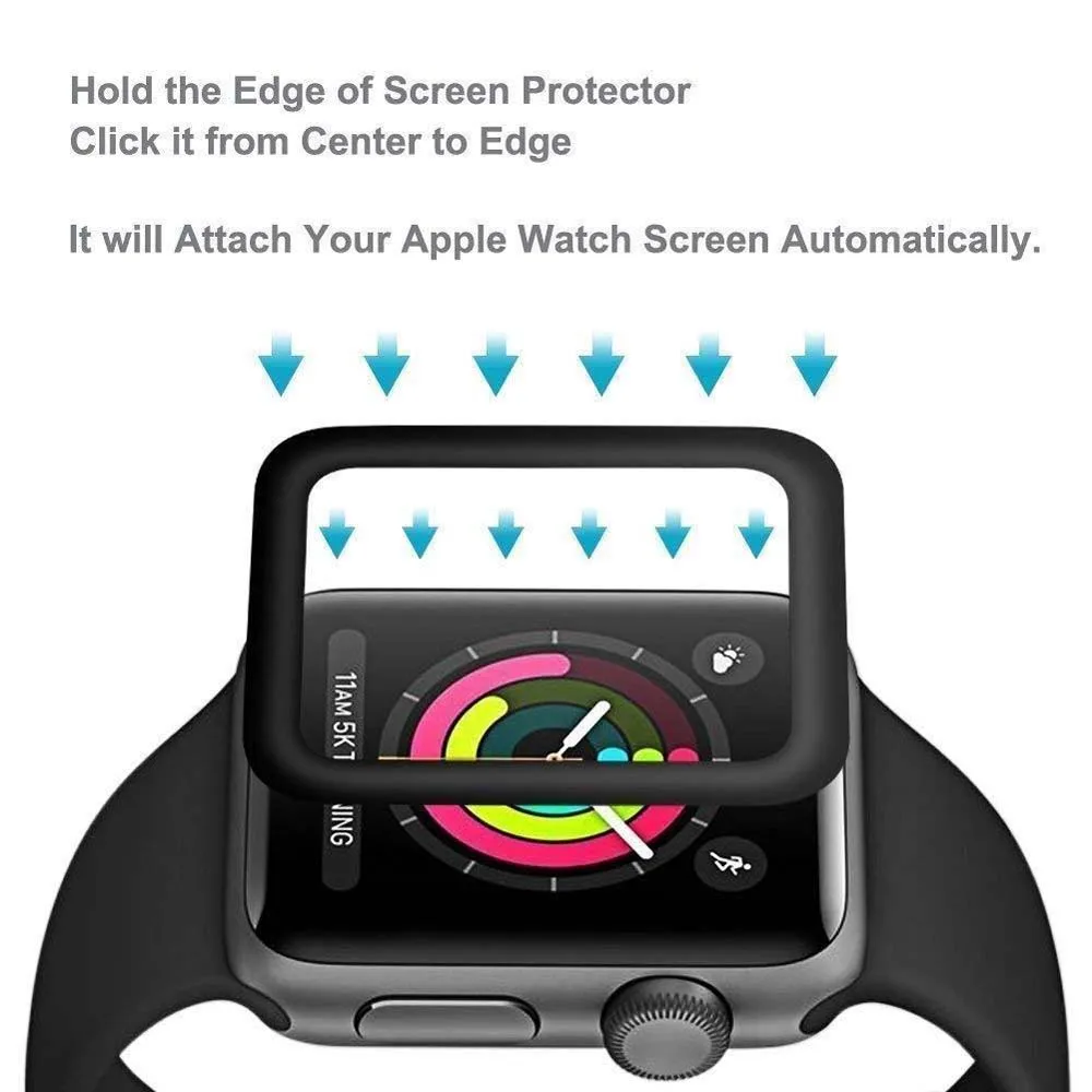 

Case For Apple Watch 4 Screen Protector (40mm&44mm), with Free Clear TPU Case Bundle [Clear Case and Two Tempered Glass]
