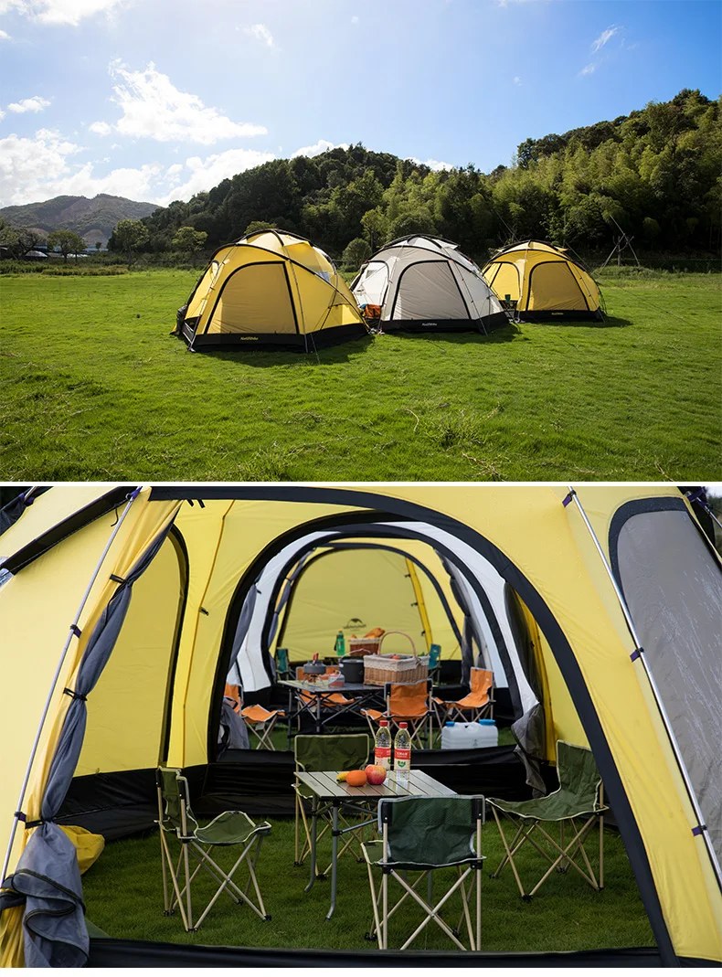 Naturehike Factory Store Cloud Burst Shelter 8-10 человек палатка для семейной команды большая палатка 2 в 1 тент