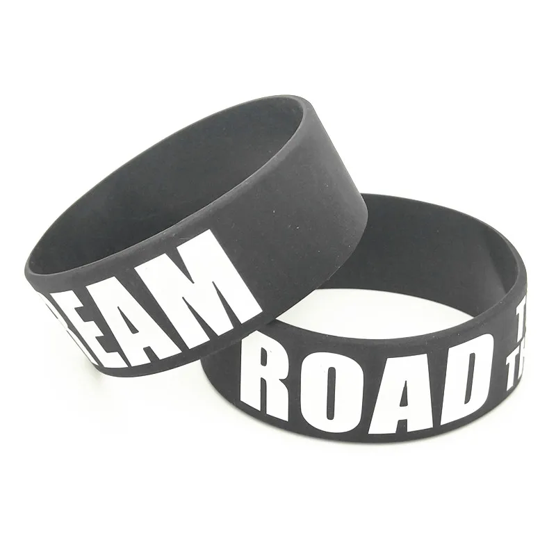 Черные силиконовые браслеты с надписью Road to the Dream 1 шт.|Браслеты голограммой| |