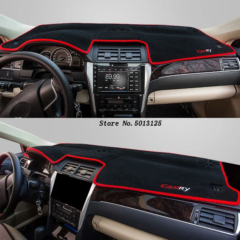 2012-2018 Red Side Автомобильный левый и правый руль приборной панели коврик накладка Солнцезащитная панель приборная панель ковер для Toyota Camry 2006-2011 2012 - Название цвета: 2012-2018 Red Side