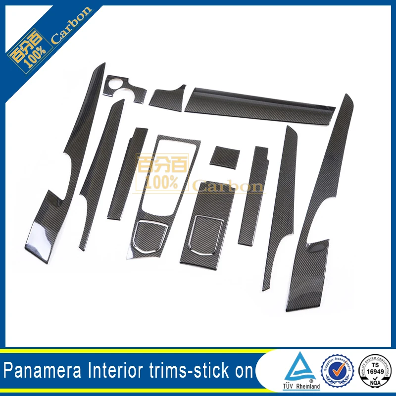 Углеродного волокна внутренней отделки добавить на Тип для Porsche Panamera 2014-2016