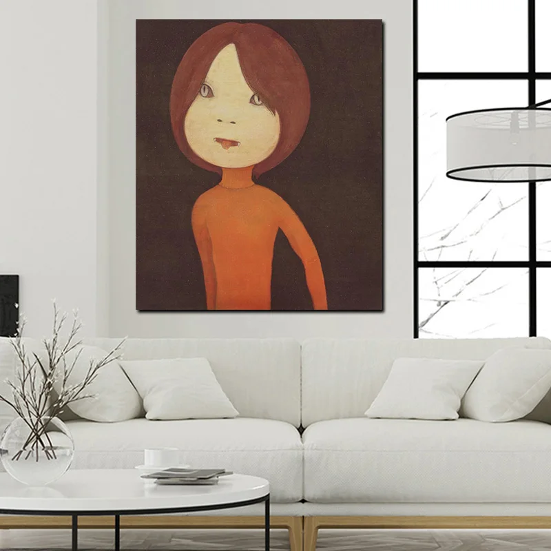 Print Canvas Pop Art Yoshitomo Nara Cartoon Sleepwalking Doll Drawing Japanese Painting Pictures Poster For Baby Kids Room Decor | Дом и сад