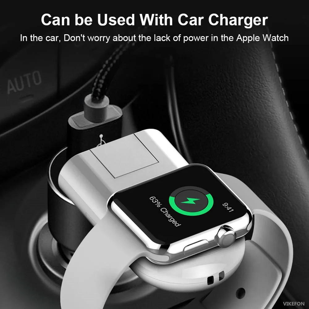 Новое беспроводное зарядное устройство для Apple Watch, зарядное устройство 5, 4, 3, 2, 1, портативное магнитное многоугольное быстрое зарядное устройство usb для путешествий