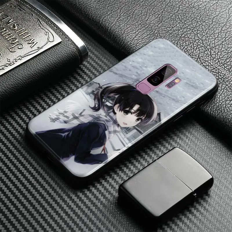Kato Megumi Saekano аниме закаленное стекло Мягкий силиконовый чехол для телефона оболочка для samsung Galaxy S8 S9 Plus Note 8 9 10 PLUS