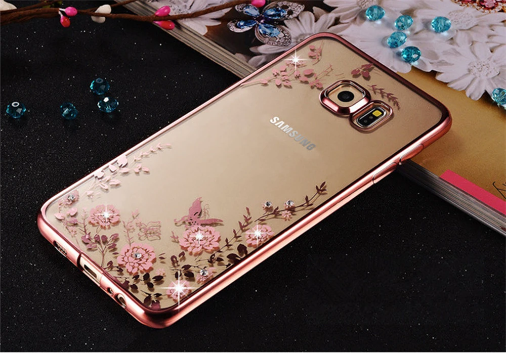 Роскошные Алмаз Цветы Secret Garden мягкие покрытие TPU чехол для samsung Galaxy J1 J2 J3 J5 J7