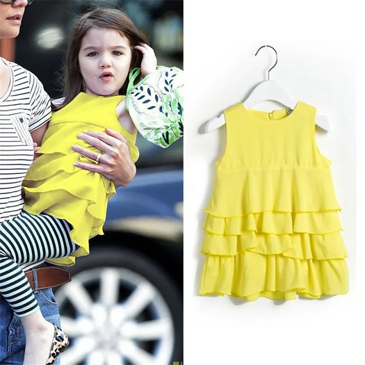 Новое шифоновое платье без рукавов многослойное платье-пачка для маленьких