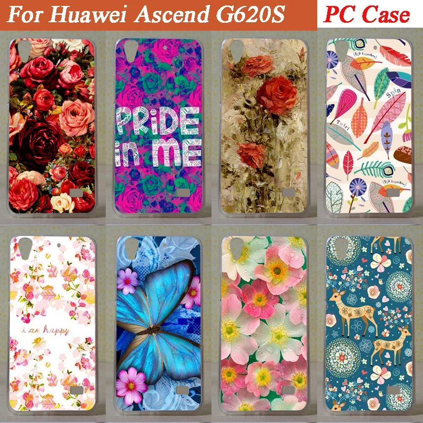 Жесткий чехол с рисунком для Huawei g620s diy чехлы 3D модный красивый дизайн цветами |