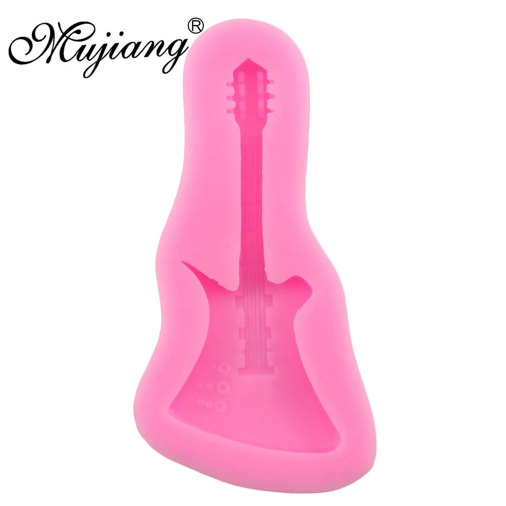 Mujiang Скрипка Гитара силиконовые формы для помадки инструменты украшения торта