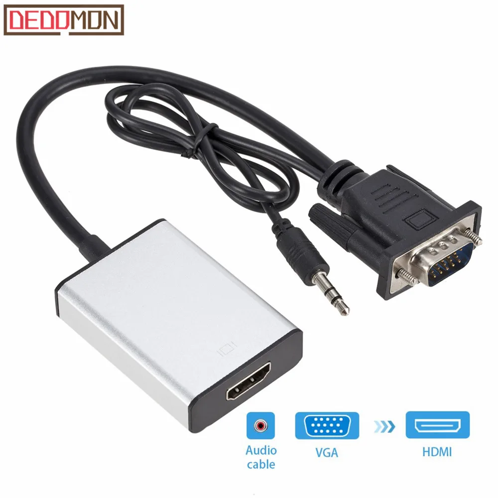 VGA Мужской к HDMI Женский конвертер Кабель-адаптер с аудио выходом 1080P VGA HDMI адаптер для ПК ноутбук к HDTV проектор r10