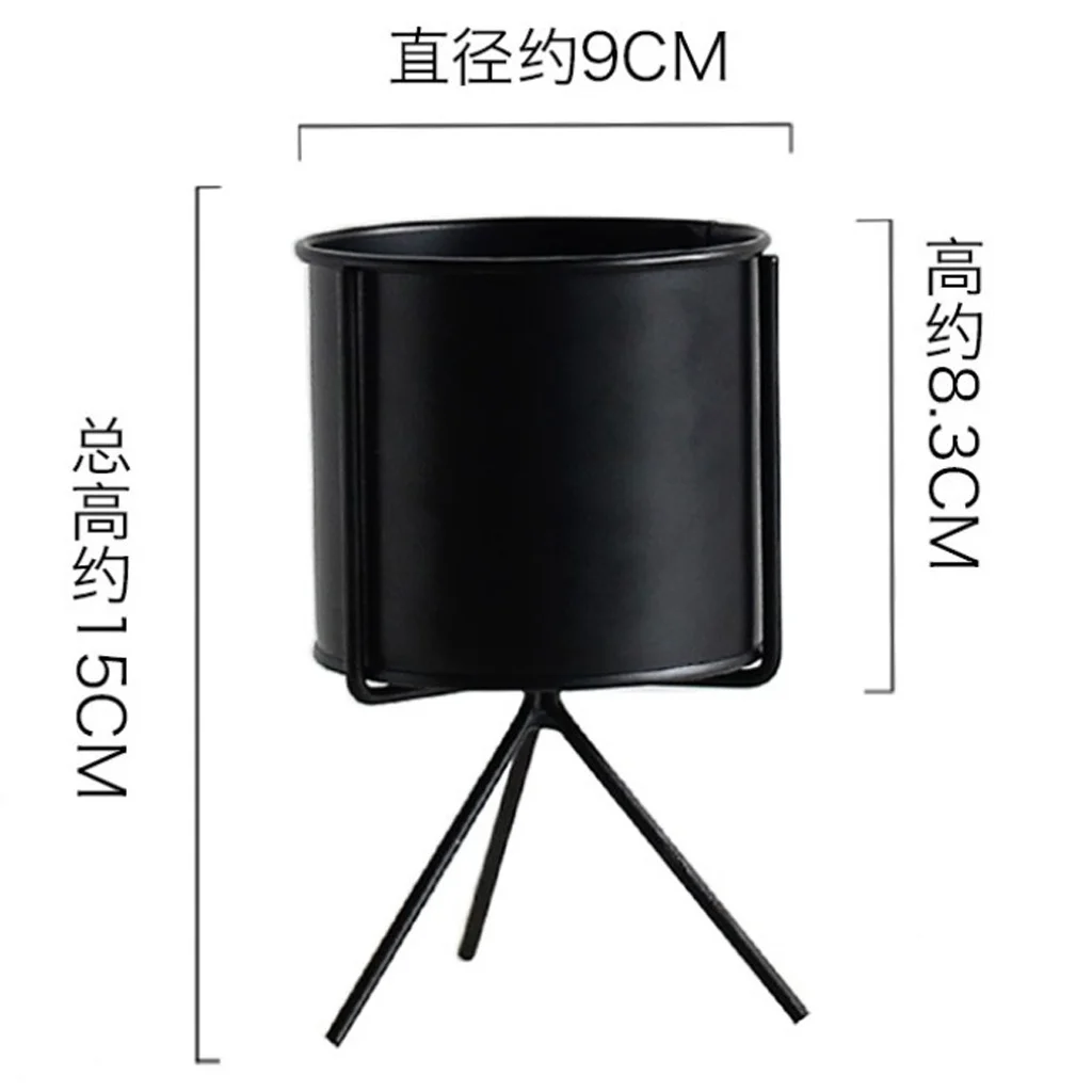 Elegant European Style Decorative Shelves Heavy Duty Iron Flower Stand Planter Shelf Rack with Flowerpot Desktop/Floor
