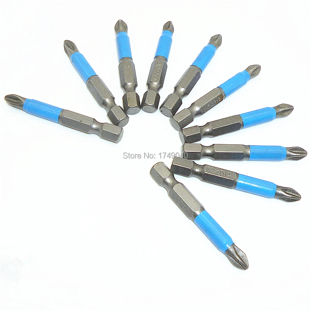 Набор нескользящих отверток Phillips PH2 S2 1/4 дюйма 10 шт. биты с шестигранным