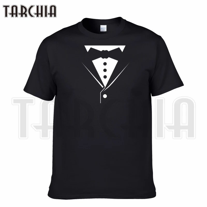 Футболка TARCHIA мужская с имитацией воротника брендовая тенниска из хлопка под