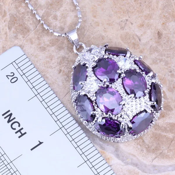 Комплект из кольца и серёг с фианитом 6 / 7 8 9 10 дюймов|silver jewelry set|jewelry setsearring pendant |