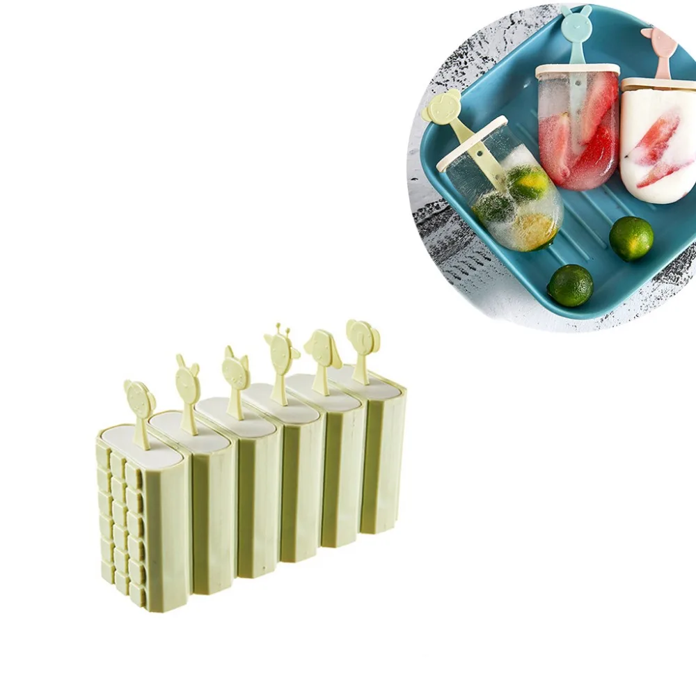 6 шт. летние многоразовые DIY замороженное мороженое штабелируемые формы для