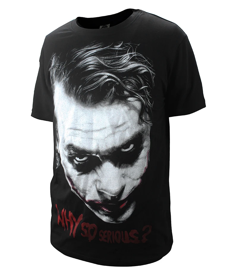2018 Joker Skull T-shirt Short Sleeve Shirt Summer Comfortable Street Style Why So Serious T-shirts Casual Fitness Tops Tees | Мужская