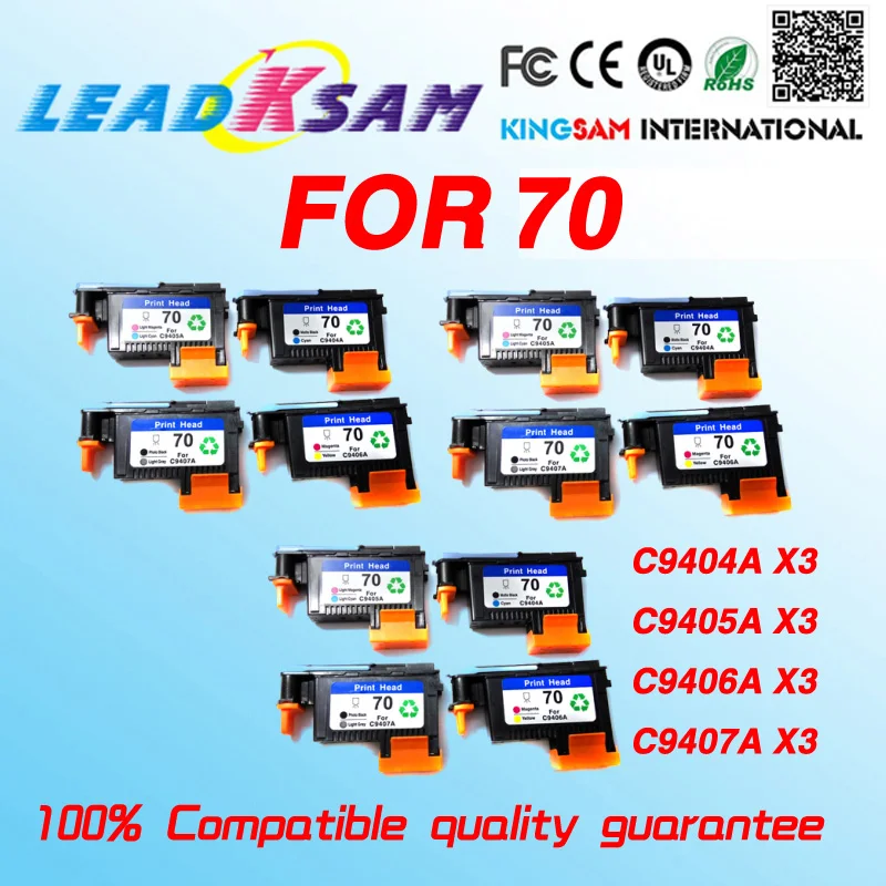 Печатающая головка совместима с hp70 design jet Z2100 Z3100 B8850 B9180 3 комплекта/12 шт.|hp 70