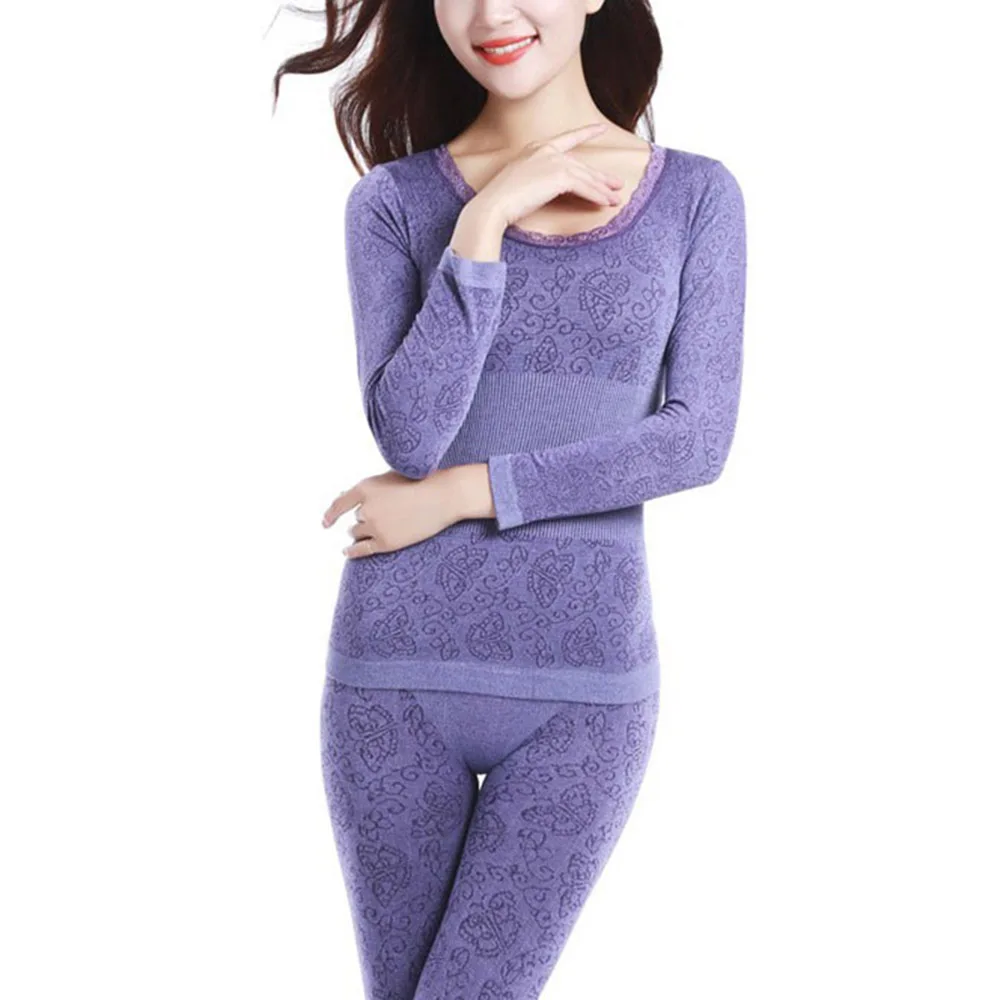 Fitibest Women Winter Thermal Underwear Suit Ladies Clothing Female Long Johns |