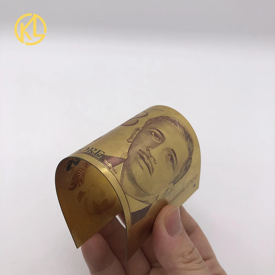 1 шт. новые товары Сингапурская валюта дизайнерская цветная позолоченная