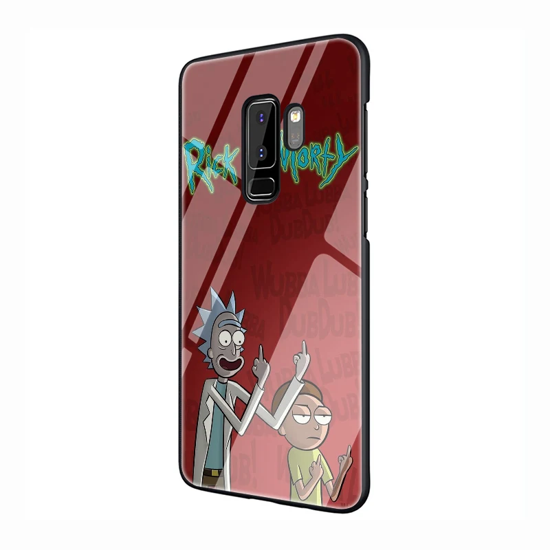 G2 Рик и Морти закаленное Стекло чехол для телефона для samsung S7 край S8 S9 S10 Plus Note 8 9 A10 20 30 40 50 60 70 - Цвет: G2