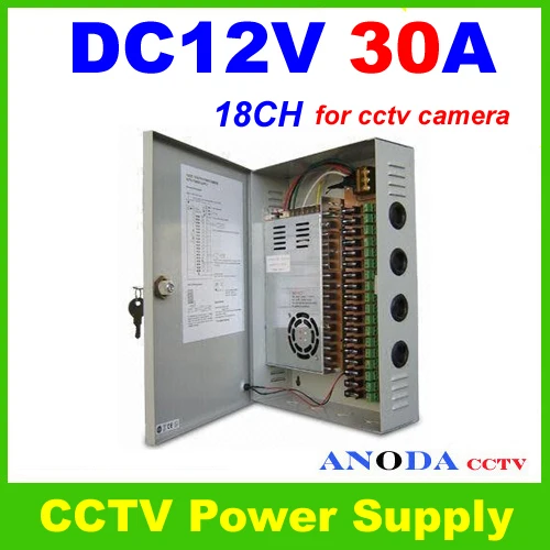 18CH DC12V 30A коммутации Питание коробка/монитор для 18 Порты камер видеонаблюдения |