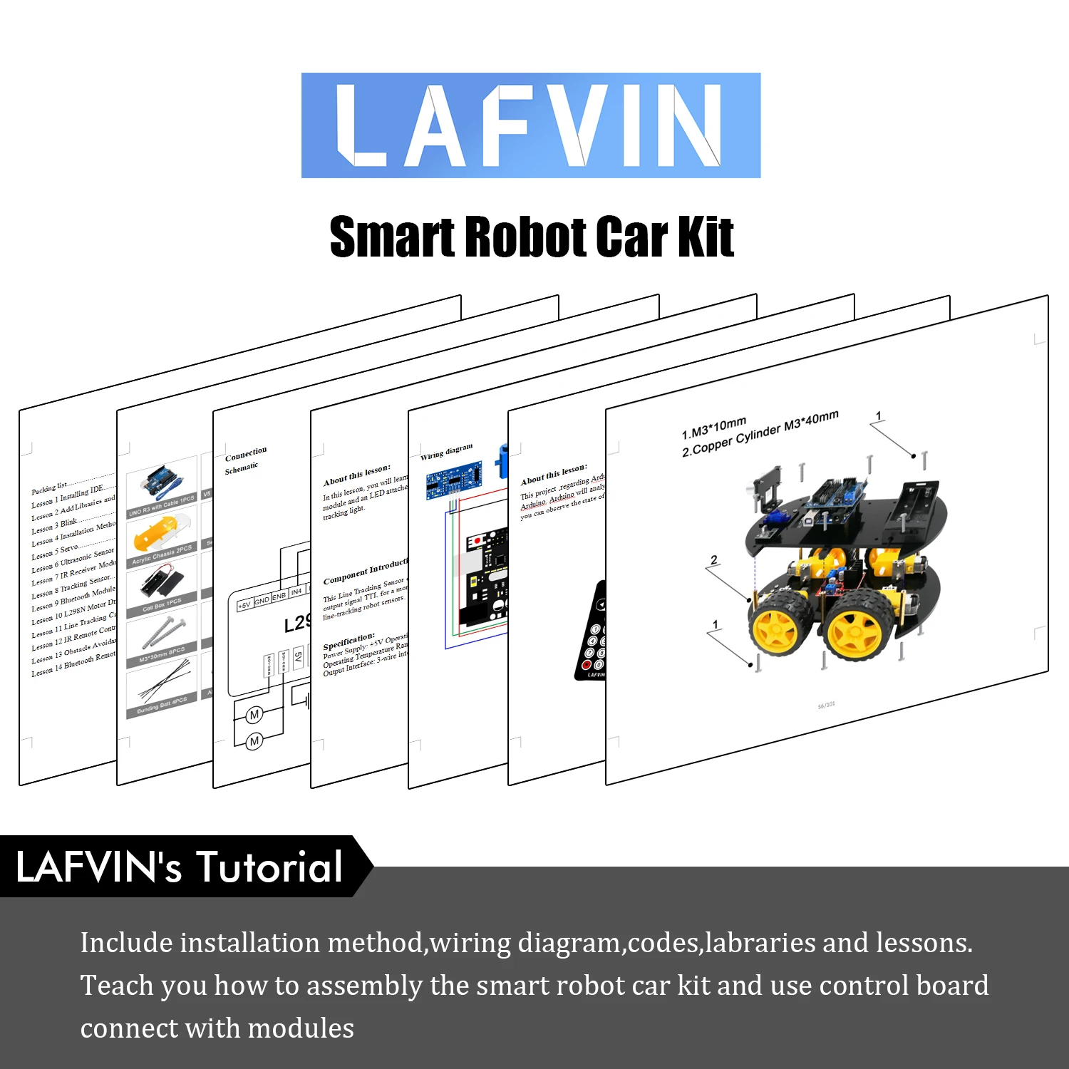 10 компл./лот LAFVIN Smart Robot Car Kit включает R3 плату ультразвуковой датчик модуль Bluetooth