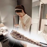 women gril korean hair accessories rhinestone crystal pearls headbands headwear hair jewelry hair band