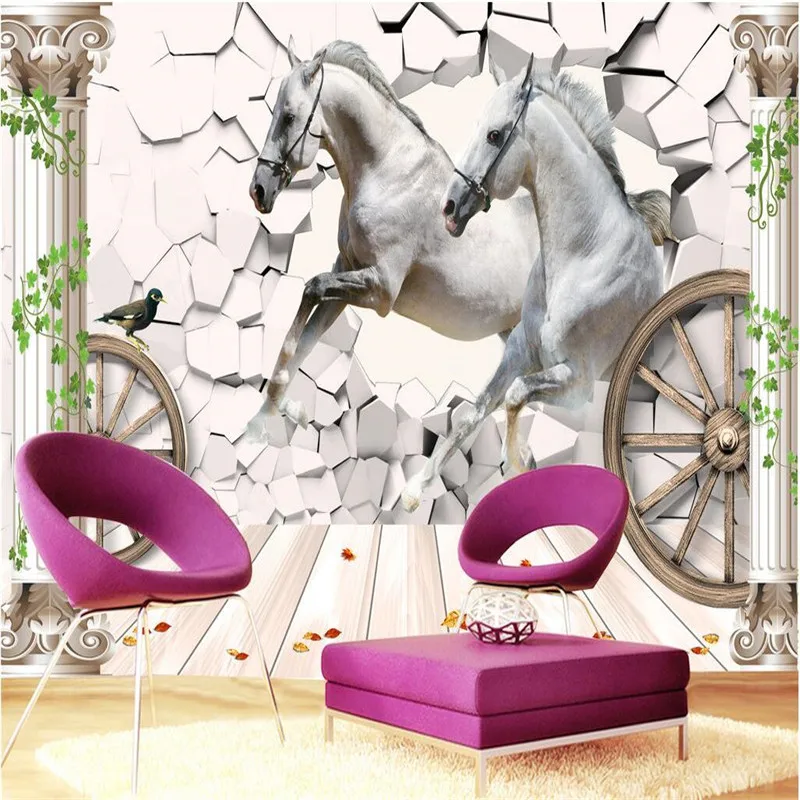 3d декор Фотофон beibehang фотография 3D стерео Каретка гостиница комната кофе