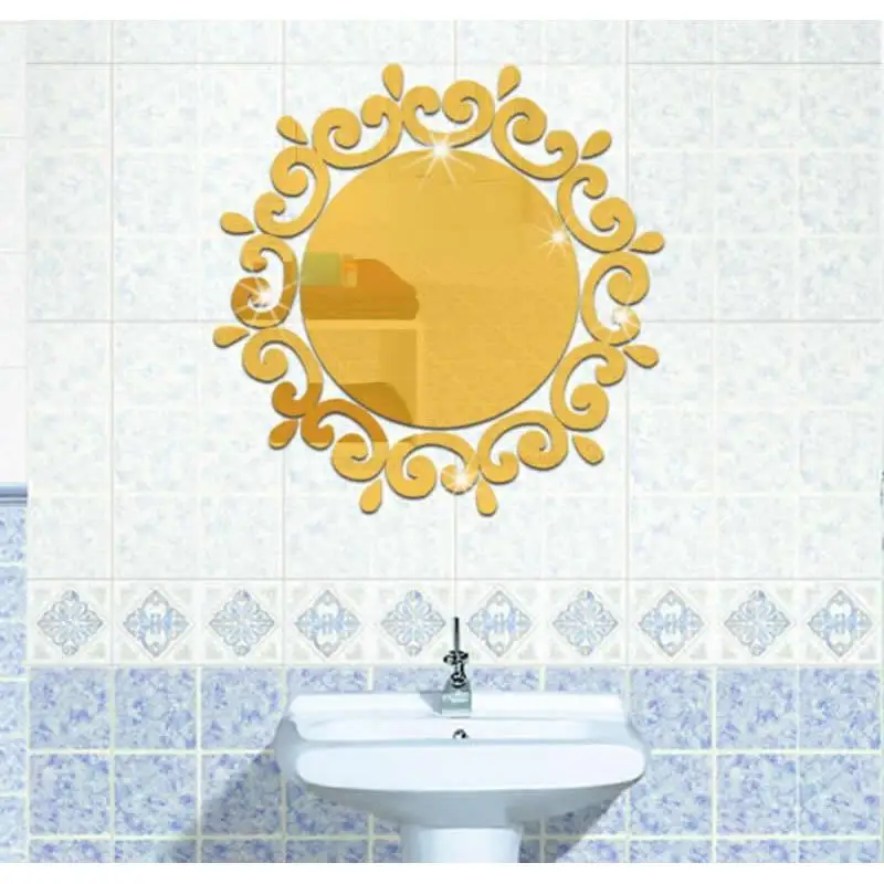 

Round Mirror 3D DIY Wall Sticker Modern Style Murals Art Stickers Adesivo De Parede Kids Bedroom Living Room House Decor