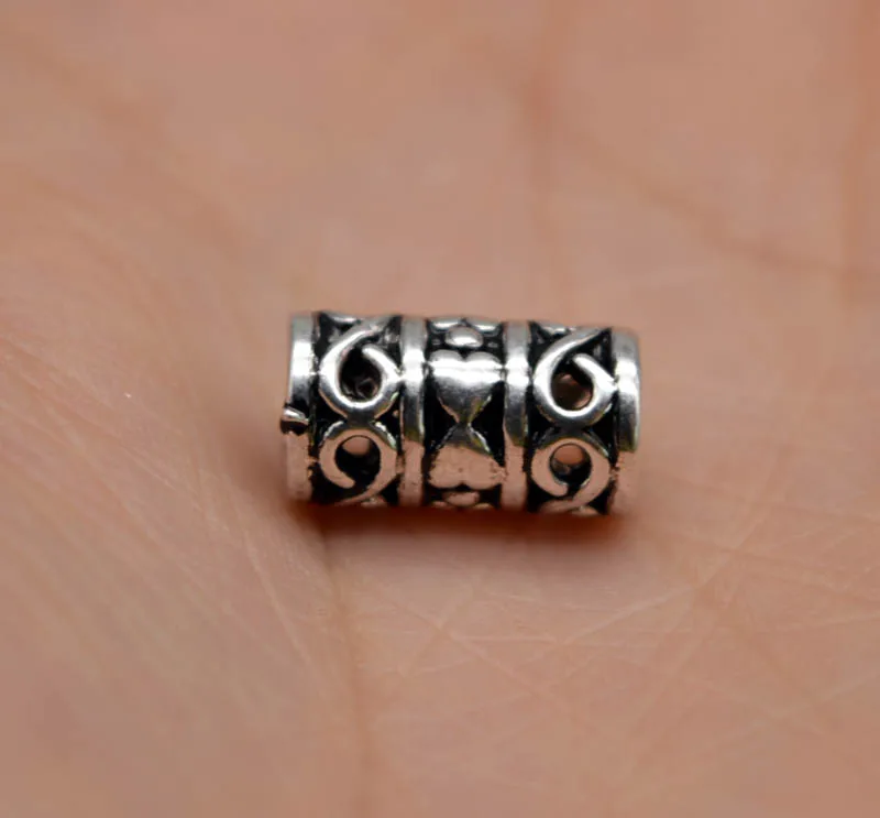 1 шт. античные серебряные бусины викинга с узором в виде сердца для браслетов