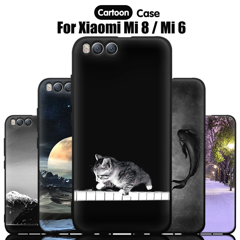 Силиконовый чехол JURCHEN для телефона Xiaomi Mi 8 Mi8 мягкая задняя крышка из ТПУ с милым