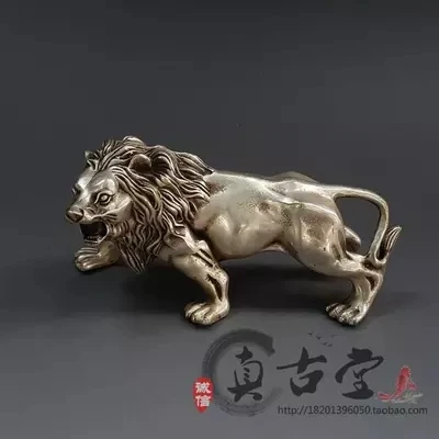 

Antique bronze, pure copper, silver plated lion household decoration