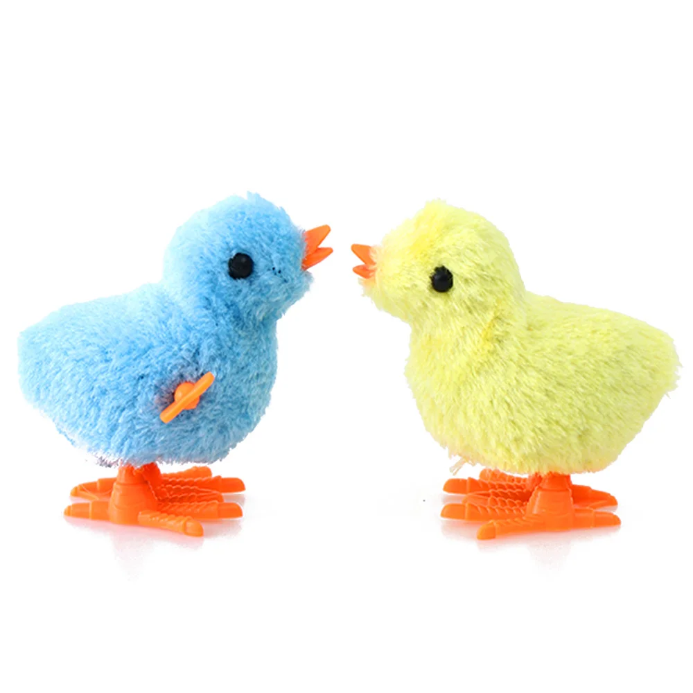 chick Забавный игрушечный часовой механизм, ветряная мышь крыса, подвижный хвост, кошка, котенок, игрушка для розыгрыша, домашнее животное, играющее в подарок для детей - Цвет: chick
