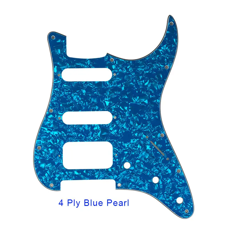 Фото Аксессуары для гитары Pleroo, накладка с 11 отверстиями для Fender Strat, американский/мексиканский стандарт ST HSS, гитарная Пластина для гитары №2